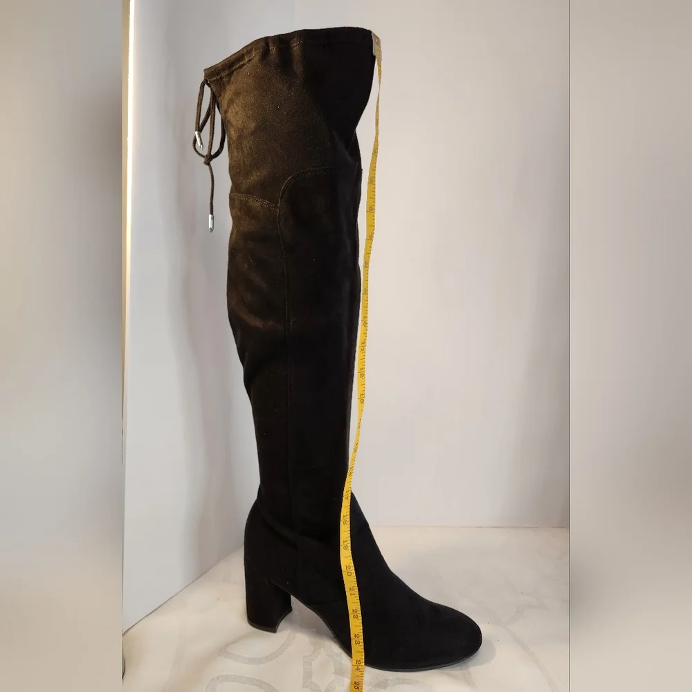 Marc Fisher Black Suede Over-the-Knee Boots Size 10